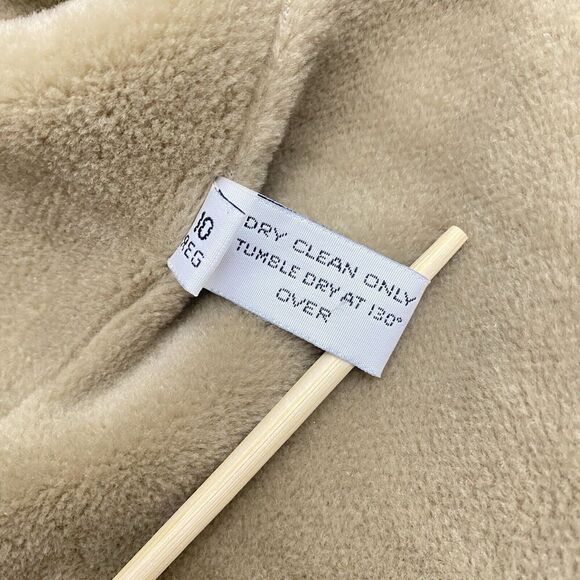 Vtg London Fog Women Trench Coat Faux Fur Lined Khaki Tan Size 10 - Picture 12 of 14